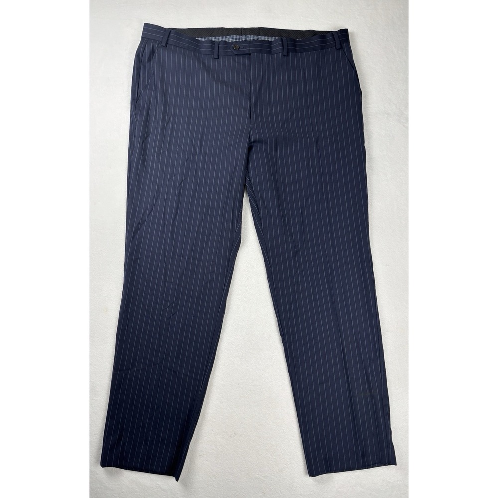 Lauren Ralph Lauren Men's Blue Pinstripe Dress Pants 42x32 Wool Blend
